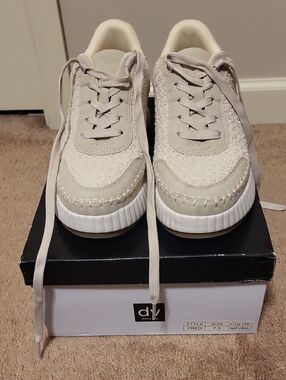 DV By Dolce Vita Fredi Natural/Natural Knit Platform Sneakers